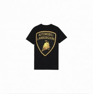 837款Supreme Week 6 X Automobili Lamborghini Tee 兰博基尼联名款 印花Logo短袖T恤 男女同款 码数Smlxl