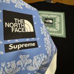 the North Face北面联名Supreme短袖T恤情侣款青花瓷春夏新款户外舒适透气半袖 260G双纱长绒棉面料 透气柔软舒适亲肤 不缩水不起球 抖音 I