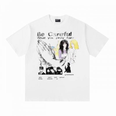 Ert01 复古美式短袖T 颜色：白色 码数:S-Xl