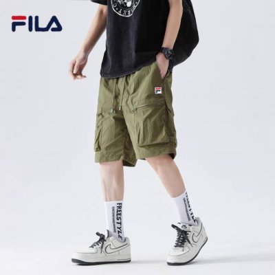 fila 斐乐 夏季新款户外运动休闲宽松工装短裤 高性价比款 优选高支数面料 防泼水效果 丝毫不影响透气 更耐磨防撕裂宽松的工装风格 松紧腰配卡扣腰带双侧的斜插