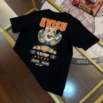 evisu 福神 2025春季新品男士招财猫时尚印花潮流休闲短袖T恤 颜色：黑色 白色 码数S-Xxl S码 肩宽46.6 胸围106 衣长68 适合身材 -