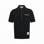 ：210 Thom Browne 汤姆布朗 经典口袋织带Polo短袖 采用60支双股230克重100%棉双面珠地面料 拆解纱线分析 非常规面料裁剪缝制 , 像毛