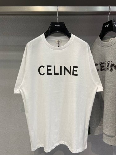 款号Y212 Celine 正印Logo短袖 独家定织定染纯棉料 柔软舒适 前副ＣＥＬＩＮＥ字母Logo印花 Xs-L