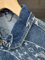 款号-Mx001 细节图 Louis Vuitton 路易 威登 25Fw 云纹提花Logo牛仔夹克外套-顶级版本 这件 Lv 牛仔外套用的是定制斜纹提花牛仔料