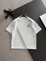 隔天出货 罗意威 2025夏季新款 顶级品质 区别通货 重磅推出双纱纯棉面料短袖 春夏走秀款 个性独家款式 男女同款 采用进口定制定染面料 后领锁链底全包肩 过