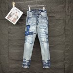 amiri 2025新款限定刺绣眼镜蛇情侣款水洗弹力牛仔裤 高版本高版本 顶级天花板品质 不同水洗质感的款式 对腿细腿粗人士十分友好 直筒修身的版型十分修饰腿型