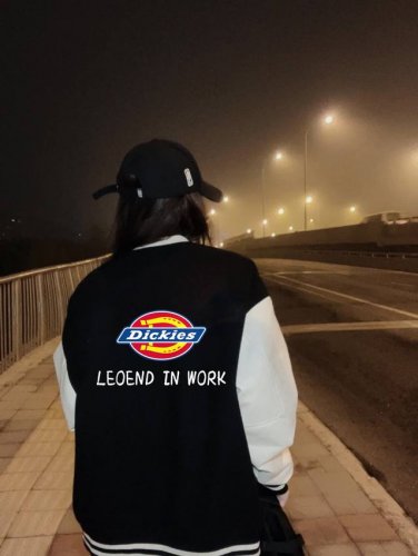 dickies迪克斯Lw大标秋季宽松夹克棒球服外套 官网发售｜超强版型｜男女同款 精选垂感一流复合双层南韩丝高级面料 手感超棒 丝滑垂坠 质感高级一眼万年春季夹
