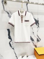 Gucci 古驰 翻领polo衫 刺绣字母Logo口袋拼色条纹设计 官方同步 商务首选 时尚个性 百搭潮流 纯原品质 原版面料 吊牌 领标 水洗麦 三标齐全 颜