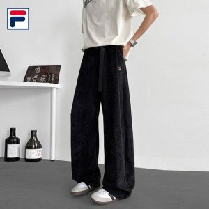 上新 P130【 Fila斐乐 2025春秋高品质立体宽松直筒休闲长裤】 ◆采用健康舒适免烫面料，立体裁剪，宽松休闲版型，上身潮流有型，重工制作，手感柔软，不掉