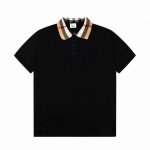 110 Bbr/巴博利 25Ss新款 经典格纹领Polo 230克重双纱全棉珠地 颜色：黑 白 杏 码数：S M L Xl Xxl