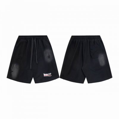 款M261 巴黎可乐短裤 巴黎世家Balenciaga24Ss夏季新款 溶解可乐印花短裤 纯棉毛圈面料 潮流感十足 Os版型 尺码：S-Xl S：腰围76 臀围