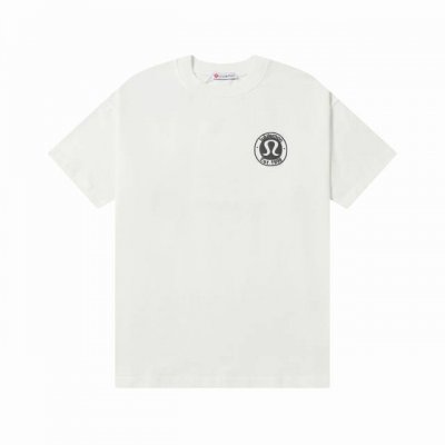 上新 款号:G928 Lulu Lemon新款经典胸前字母印Logo休闲圆领短袖T恤 小红书热门爆款｜明星网红同款穿搭 1面料采用26支270克纯棉双纱面料 柔