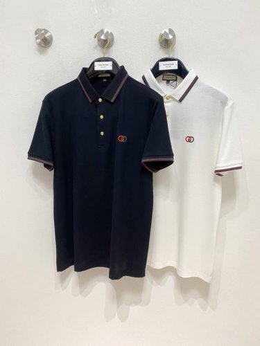 新品上市 古驰 2025Ss夏季新款字母Logo男士翻领polo衫！经典商务男款，高端男装的天花板级别的商务男款！简约时尚大气不失优雅，单穿内搭体面过人，品质控