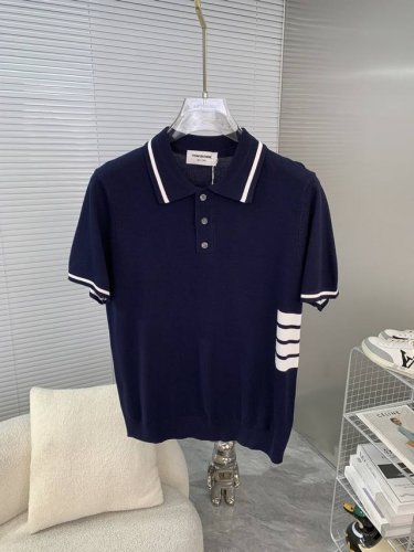 Tb汤姆布朗 Thom Browne 汤姆布朗 四杠针织polo衫 升级 灵感源自八十年代复古 原版面料 官方同款 polo衫 定制 网纱毛衣针织面料 手感非常