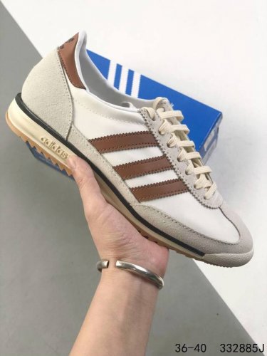 公司级带半码 阿迪达斯Adidas 复古前卫都占了 联乘英国设计师品牌Wales Bonner X Sl 72 Og 经典复古低帮休闲运动慢跑鞋 尺码 如图 i