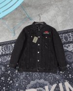 款M552 巴黎世家 Balenciag巴黎世家可拆卸羽绒棉服经典前后精密刺绣情侣款高品质牛仔外套夹克 巴黎世家牛仔衣件件经典，3D工艺牛仔外套酷得有点过分了，