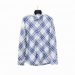 实拍细节图+尺码表 Burberry 巴宝莉 新款格子斜纹对格长袖条纹衬衫 面料采用100%纯棉格纹原版定制面料 面料属性舒适 透气 水感柔软 色织格纹纹路清晰