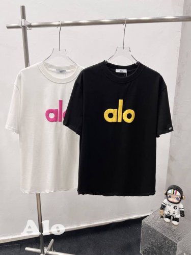 款F45 Alo Alo字母立体发泡印花袖口定制布标宽松圆领短袖T恤 这T恤我爱它一万年啊啊！！ 好绝啊啊！！质感清晰可见～ 280G重磅纯棉 耐洗耐穿不易变形