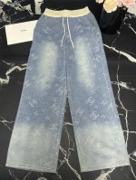 休闲裤 小香家25春夏新款满印Logo洗水牛仔休闲裤 颜色:2色 码数:Smlxl