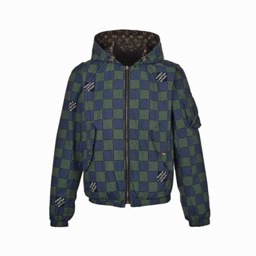 本地自取: 590 louis Vuitton/路易威登 25Ss 小飞机拉链老花棋盘格双面夹克外套 2025春季新宠！男女同款Lv双面防风夹克 还在为穿搭烦恼