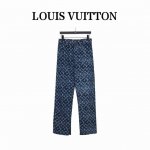 470 Louis Vuitton 路易威登 满印扎染波光老花牛仔裤 龚俊同款外套 本款牛仔裤铺陈当季 Monogram Pointillism 图案，以斑驳色