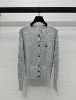 P230上新原单高端品质 Vivienewestwoo* 2025春夏最新系列！镂空针织圆领长袖开衫！定制进口针织材质 质感精细 舒适高级 成衣心形镂空肌理 胸