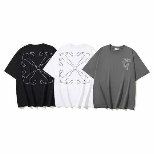 1025# Off-White纯棉260G重磅镂空箭头印花短袖T恤 黑色 白色 S M L Xl