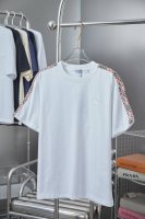 Bur 巴家 25Ss早春新款 织带战马短袖 轻奢主义 男女日常通勤穿搭必备单品 正确版本 欢迎对比 详细特征 320克100% 纯棉双纱汗布面料 同缸定染特种