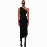 rick Owens 2025夏季新款连衣裙 单肩斜肩结构细节满满垂坠 时髦有气场 两色三码 Sml