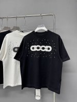 款号 63-高端品质 25夏季最新款Good厚版硅胶彩色烫钻短袖 颜色 黑 白 尺码 S-Xl