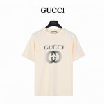 gucci 古驰 双G渐变印花短袖T恤 情侣街拍的时尚款短Tee，炸街系列 经典再现的双Gg印花Logo设计， 一目了然的品P价值直接输出 大Logo的设计款，