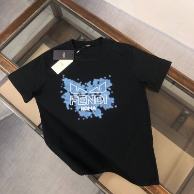 款号:F026 Fendi 芬迪 2025夏季新款圆领短袖T恤！ - 260G双纱纯棉顶级面料 手感柔软 百分百纯棉独家出货 定染硫化黑无尘处理面料 -面料：2