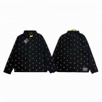 Louis Vuitton Lv 路易威登 25Ss 专柜同步蓝绿彩虹渐变满印刺绣 Logo 情侣水洗牛仔外套夹克-顶级原单版本 Color：水洗黑 Size：