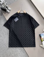 高品质 Louis Vuitton 路易威登3D凹凸提花植绒T桖，25Ss春夏新品，官网旗舰店同步开售，全身上下驴家三花Logo提花植绒工艺，采用230克双纱全