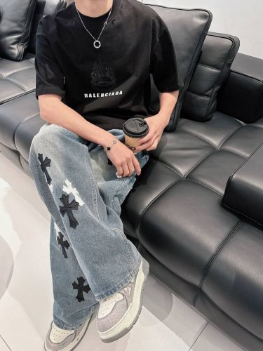 巴黎25Ss春夏新款 经典Logo短袖 轻奢主义 男女日常通勤穿搭必备单品 正确版本 欢迎对比 详细特征 260克 % 纯棉双纱汗布面料 同缸定染特种加粗32支