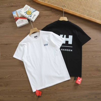 上新 品牌：海丽汉森 Helly Hansen 尺码：M-L-Xl-Xxl-Xxxl 颜色：白色-黑色 类型：男士运动速干T恤 材质：260克运动户外科技棉 领