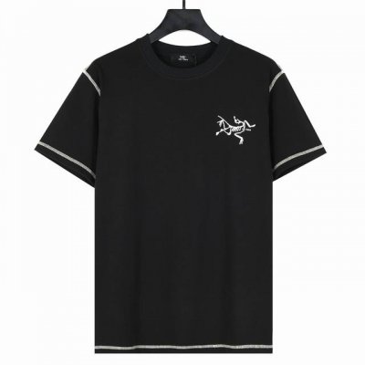 arcteryx始祖鸟哈苏撞色线后背大鸟短袖T恤 面料采用280克重精梳棉 定制32支1*1螺纹 成衣两遍水洗处理 面料舒适亲肤无异感 定制定染面料 纺织密度高