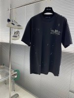 驴牌 手绘涂鸦甩彩印花短袖T恤纯棉面料，水洗磨破430克面料 宽松版型 情侣同款 尺码：S-Xxl