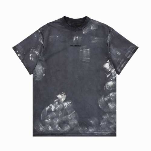 balenciag* 巴黎世家 油漆喷墨前后刺绣短袖 手工涂绘加喷墨工艺 重工单品 廓形裁剪 码数Xs-L