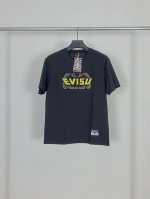 Evisu夏季新款达摩头短袖T恤 Evisu福神短袖T恤32支双纱梳精纯棉爽滑手感，纯棉不起球不起毛、面料厚度260克重，质量保证、原厂面料、定定制染、包浆印刷