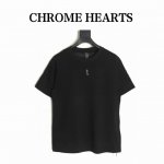 Chrome Hearts 克罗心 胸口银饰十字架短袖T恤 采用直喷进口机器印花 五金辅料均开磨定制 正确配置 黑色2025克罗心正品包装 280克定制定染双纱