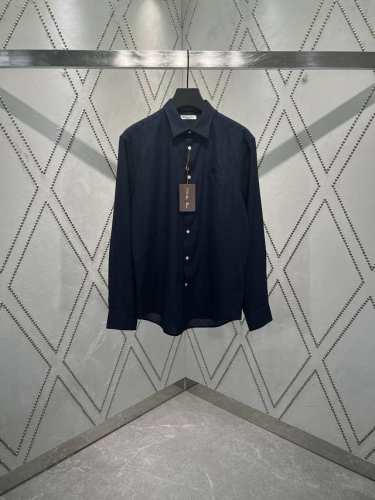 l P25Ss新款休闲纯色胸口饰有刺绣长袖衬衫！ 码数：S.M.L.Xl.Xxl.