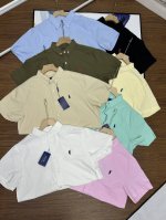八色齐发poloralphlauren 拉夫劳伦舒适休闲百搭纯色Logo刺绣纯棉麻短袖衬衫 男女款可做情侣搭配！全网独家！polo 保罗拉夫24春夏新款男士纯棉