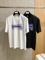 巴黎 2025夏季最新款，专柜同步有售，原单狠货，时尚休闲圆领短袖T恤，上身很有特点！吸睛而有亮点，进口原版面料，顶级刺绣工艺字母图案装饰Logo，简单而不失时