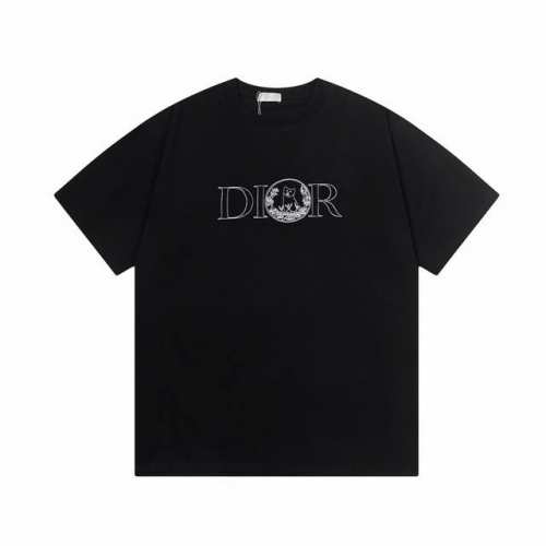 Dior 迪奥 刺绣猫咪图案百搭潮流短袖T恤男女同款 吊牌 领标 水洗唛 三标齐全 定织定染280克精梳棉面料 尺码：S-Xxl 颜色：黑色，白色