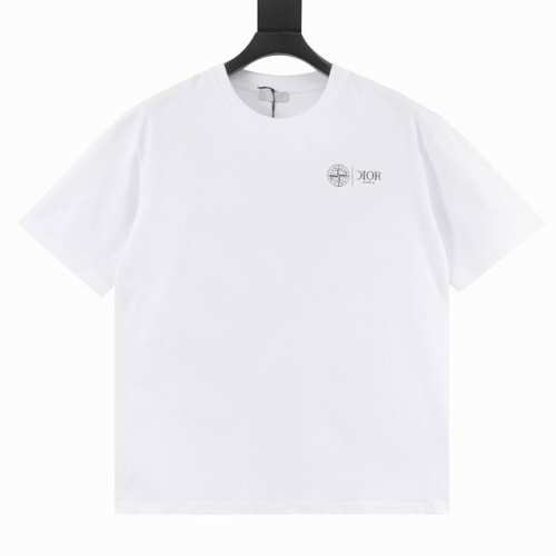 Dior X Stone Island 迪奥 石头岛 Cd 25Ss 联名前后准心印花短袖T恤 轻奢主义 男女日常通勤穿搭必备单品 正确版本 随意对比 详细特征