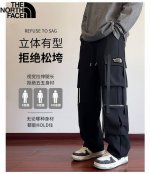 140北面The North Face25春季新款，多口袋松紧腰宽松显瘦直筒裤，个性多巴胺工装伞兵裤，工装裤，显瘦休闲裤长裤！ 裤子版型宽松 细节完美 耐磨耐脏