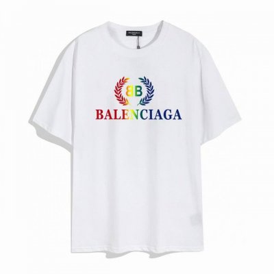 Balenciaga 巴黎世家彩虹麦穗短袖， 品质升级，精致做工，手感柔软，充满了复古工艺还拥有厚实的手感，标志性的图标，独有的辨识度。高克重纯棉质感一流！男女