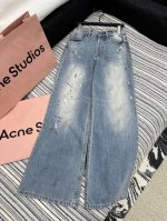 p340 · 5/爆款现货 【原版订制】 Acn*｜25经典渐变色泼墨牛仔裤 定位重工印花洗水工艺 破洞设计 进口面料质感挺阔 细腻舒适 洗水色系 低调奢华，