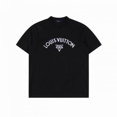 louis Vuitton路易威登 经典款阴影刺绣短袖 甄选长绒棉纱 260G精纺高支重磅定织定染面料 裁前高温洗水定型 成品再洗柔 穿着感受亲肤棉柔 垂感自然